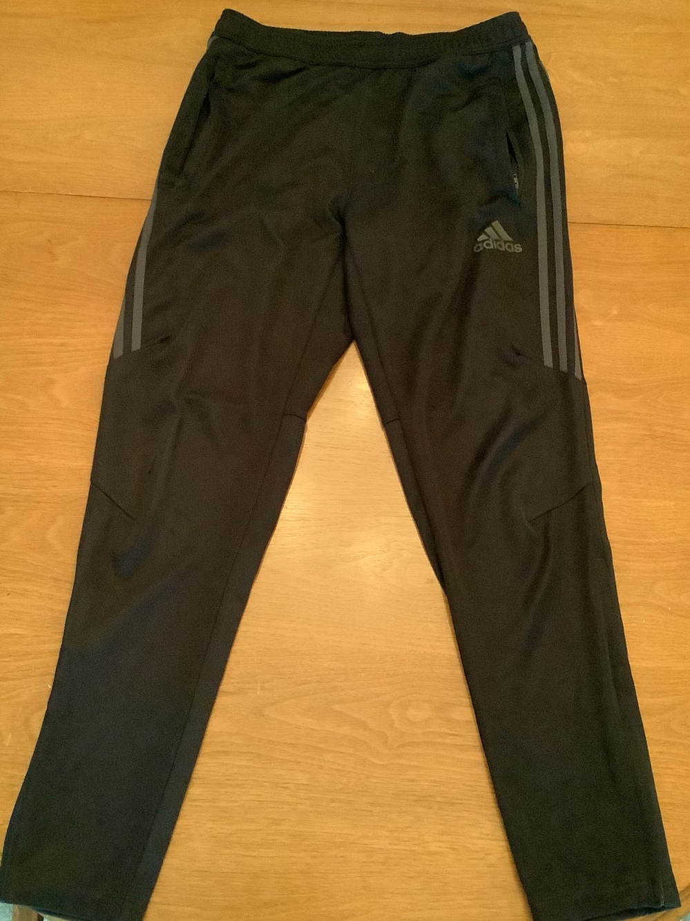 Adidas Tiro 17 Black Track/Soccer Pants with Dark Gray 3-Stripes